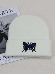 Butterfly Embroidery Beanie