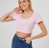 Butterfly Embroidery Crop Tee