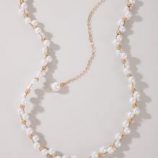 Butterfly Faux Pearl Choker