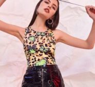 Butterfly Graphic Leopard Tank Top