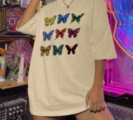 Butterfly Graphic Oversized Tee