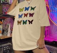 Butterfly Graphic Oversized Tee