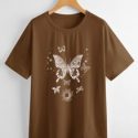 Butterfly Graphic Oversized Tee