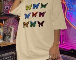Butterfly Graphic Oversized Tee