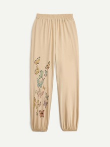 Butterfly Graphic Sweatpants