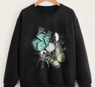 Butterfly Graphic Sweatshirt