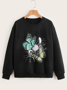 Butterfly Graphic Sweatshirt