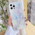 Butterfly Pattern Phone Case With Hand Strap