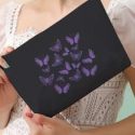 Butterfly Pattern Zippered Makeup Bag