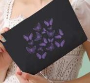 Butterfly Pattern Zippered Makeup Bag