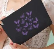 Butterfly Pattern Zippered Makeup Bag