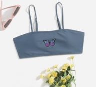 Butterfly Print Bikini Top