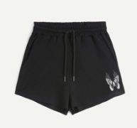 Butterfly Print Drawstring Shorts