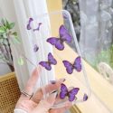 Butterfly Print Transparent Phone Case