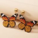 Butterfly Round Ball Drop Earrings