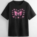 Butterfly & Floral Graphic Tee