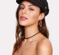 Button Detail Bakerboy Cap