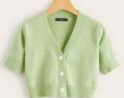 Button Fly Crop Cardigan