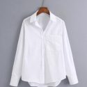 Button Front Solid Blouse