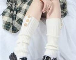 Buttons Decor Leg Warmers