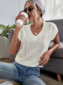 Cable Knit Batwing Sleeve Top