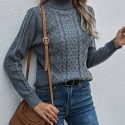 Cable Knit Turtleneck Sweater