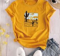 Cactus Print Short Sleeve Tee