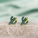 Cactus Shaped Stud Earrings