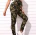 Camo Print Drawstring Waist Pants