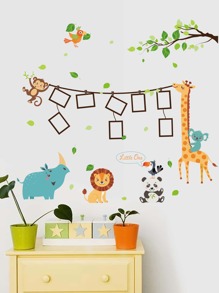 Cartoon Animal Print Wall Sticker