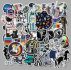 Cartoon Astronaut Pattern Decorative Sticker 50pcs