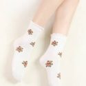 Cartoon Bear Graphic Socks