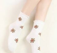 Cartoon Bear Graphic Socks