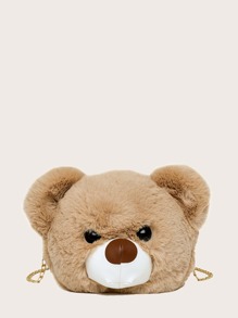 Cartoon Bear Shaped Crossbody Bag