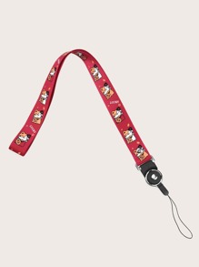 Cartoon Cat Pattern Phone Lanyard