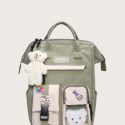 Cartoon Design Doll Decor Backpack