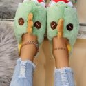 Cartoon Design Fluffy Slippers