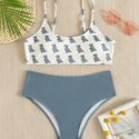 Cartoon Dinosaur Bikini Swimsuit