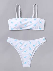 Cartoon Dinosaur Bikini Swimsuit