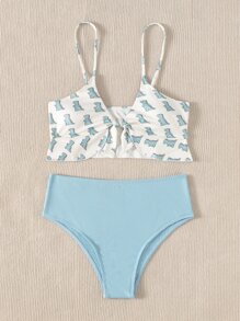 Cartoon Dinosaur Bikini Swimsuit