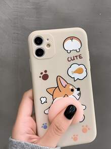 Cartoon Dog Print Phone Case