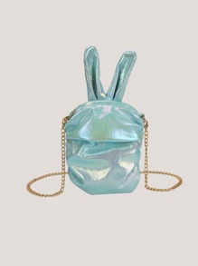 Cartoon Ear Metallic Crossbody Bag