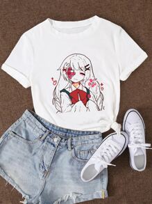 Cartoon Figure Graphic Tee