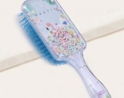 Cartoon Flamingo Pattern Hair Brush