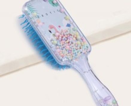 Cartoon Flamingo Pattern Hair Brush