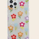 Cartoon Flower Clear Phone Case