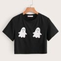 Cartoon Ghost Print Tee