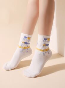 Cartoon Graphic Crew Socks