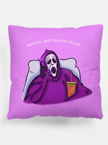 Cartoon Graphic Cushion Cover Without Filler