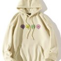 Cartoon Graphic Drawstring Thermal Lined Hoodie